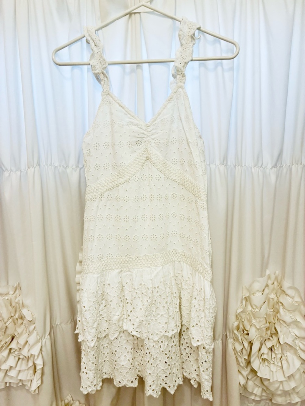 White Eyelet Sundress — Women Dress - Picture 10 of 11
